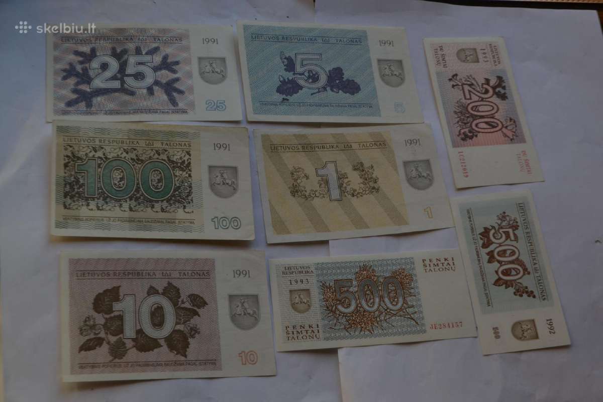 1991-1993 talonu rinkinys