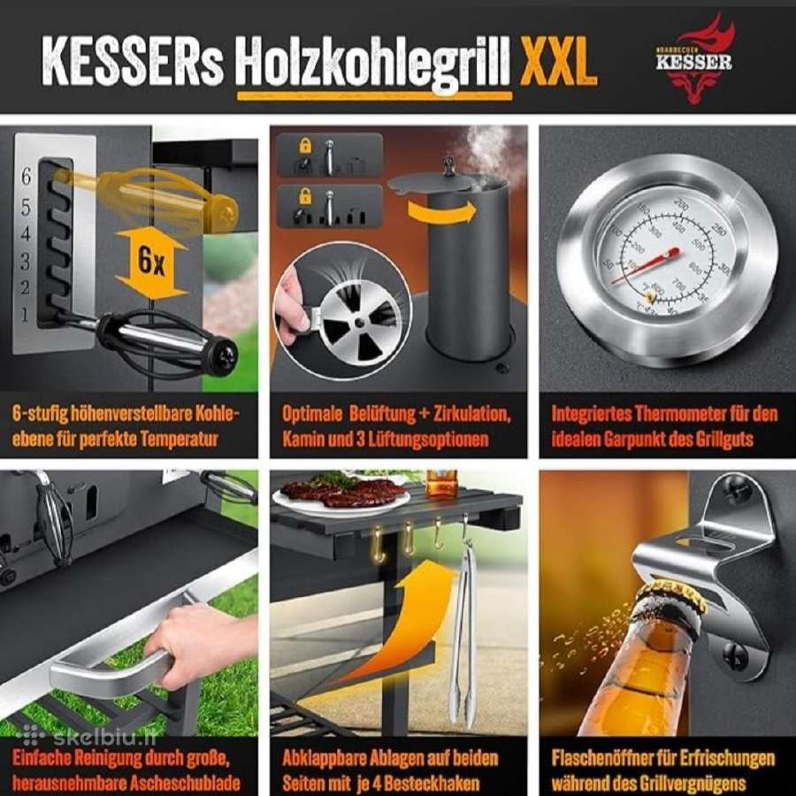 Daugiafunkcinis sodo grilius/grilius"kesser" - nuotraukos Nr. 11