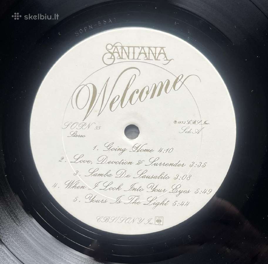 Santana Welcome vinilas Japonija - nuotraukos Nr. 3