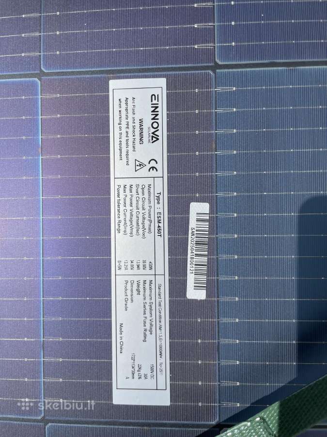 Dvipusiai saulės Moduliai Full Black 450w - nuotraukos Nr. 5