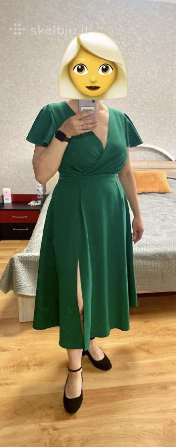 Proginė suknelė midi su skeltuku