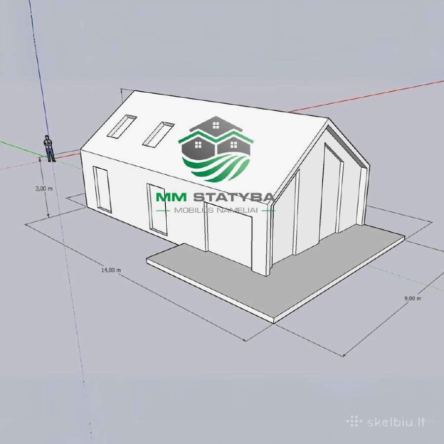50,80 ir 120m2 namas su pamatais. 32.000 su PVM! - nuotraukos Nr. 37