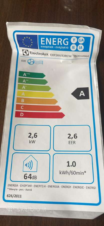 Electrolux Exp26u338cw oro kondicionierius - nuotraukos Nr. 4