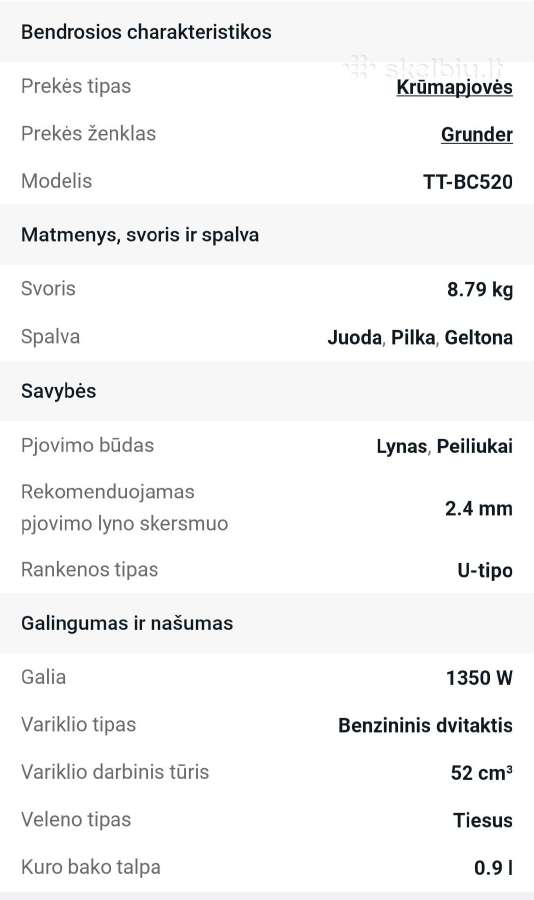 Benzininė žoliapjovė krūmapjovė - nuotraukos Nr. 5