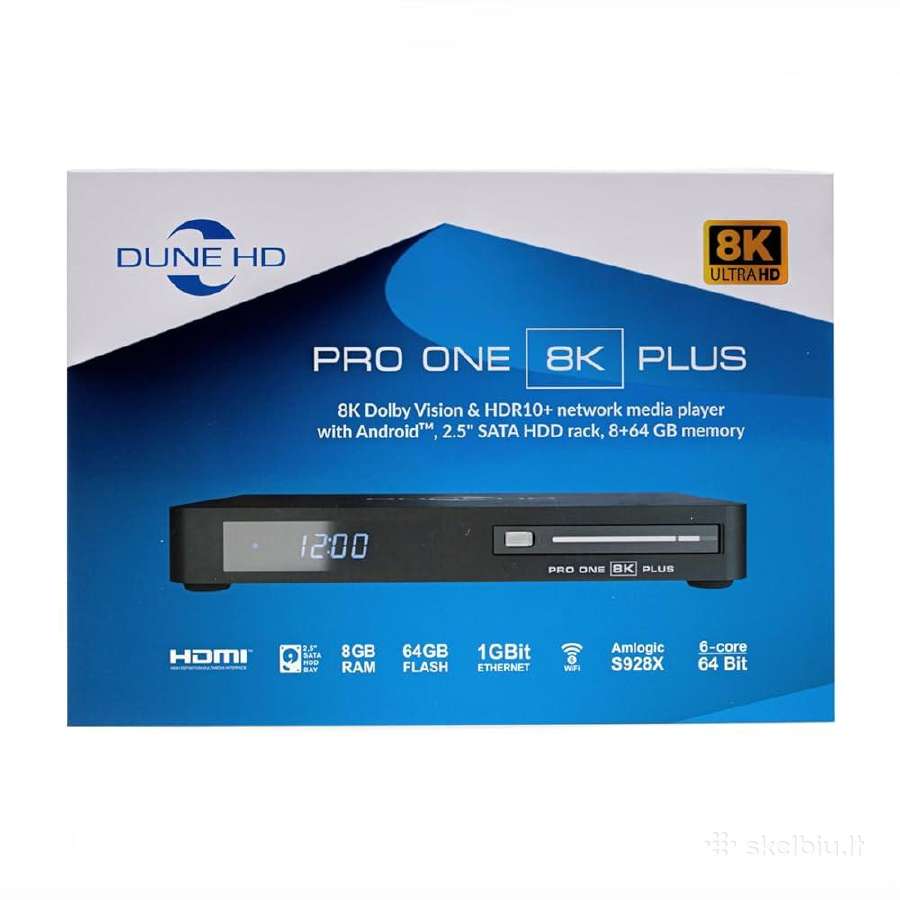 Dune Pro 8k Plus + R3 remote media grotuvas naujas - nuotraukos Nr. 3
