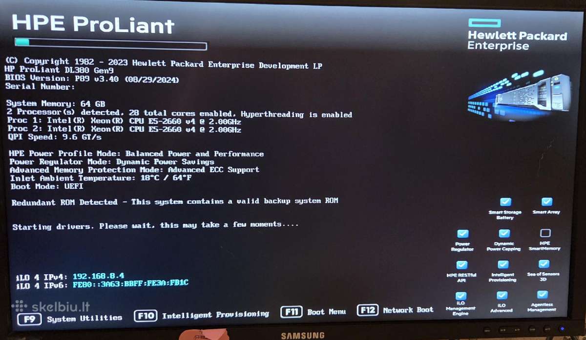 Serveriai Hp Dl380 Gen9, Dl360p G8 - nuotraukos Nr. 7