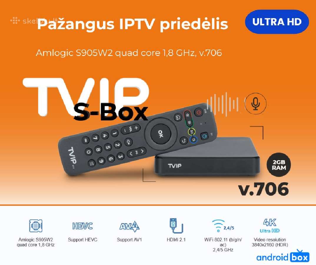 Tvip 605se 705 706 modeliai - 4k Hdr TV priedėliai - nuotraukos Nr. 4
