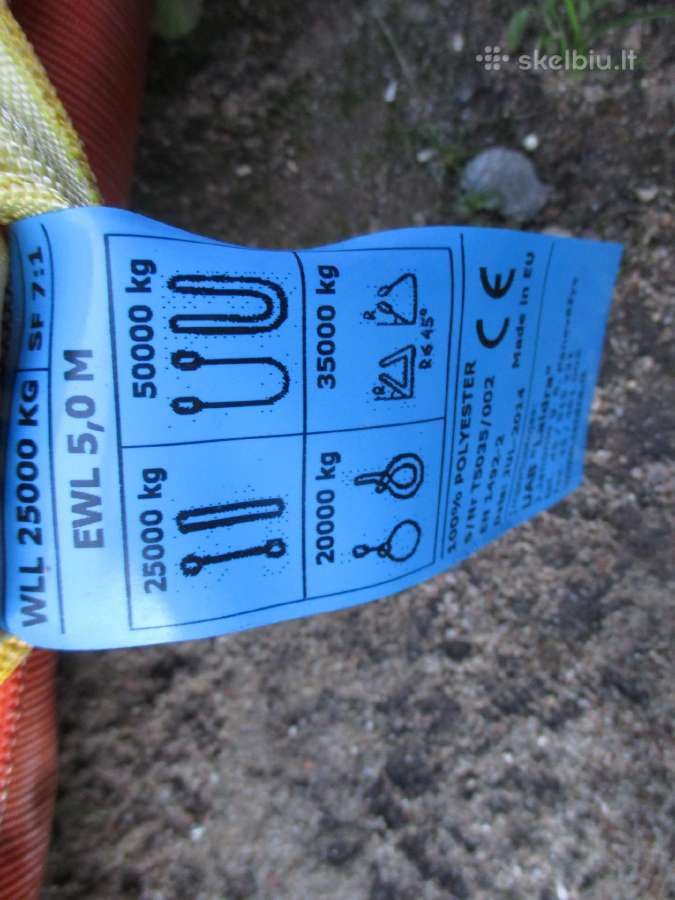 Parduodu poliesterio diržus Wll 25000kg - nuotraukos Nr. 3