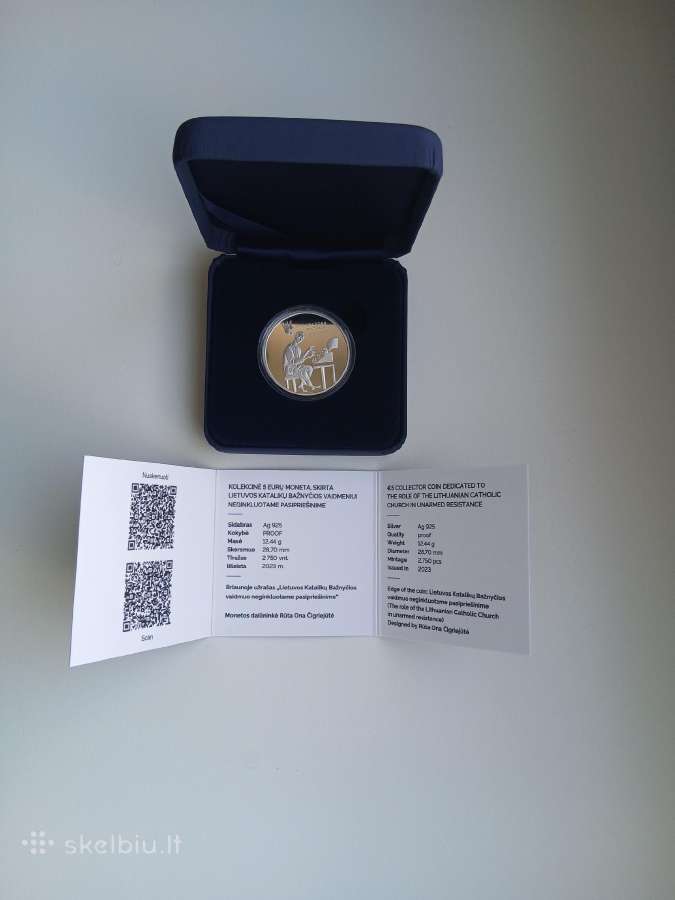 2023 Lietuva Proof 5 eur moneta skirta katalikų. - nuotraukos Nr. 4