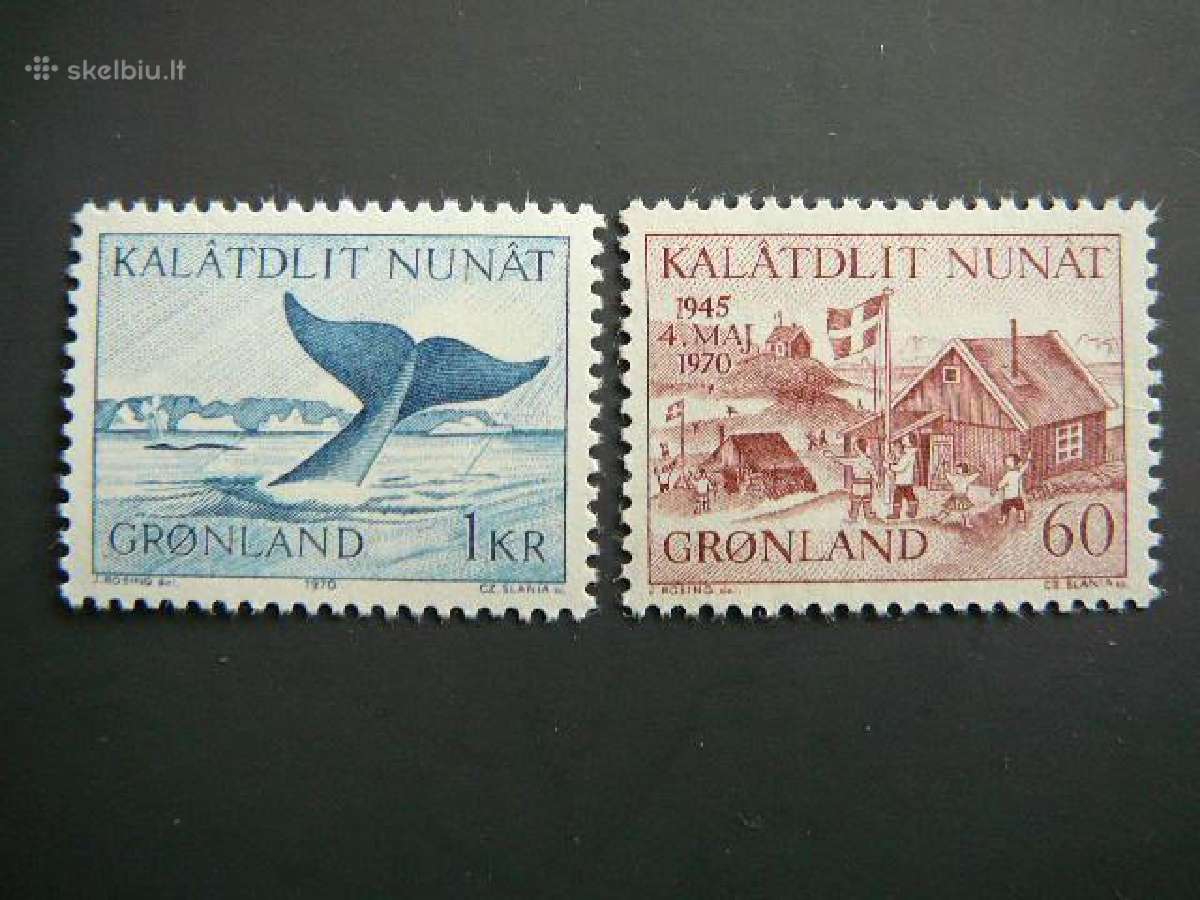 Veliavos Banginiai Grenlandija 1970 svarus is75