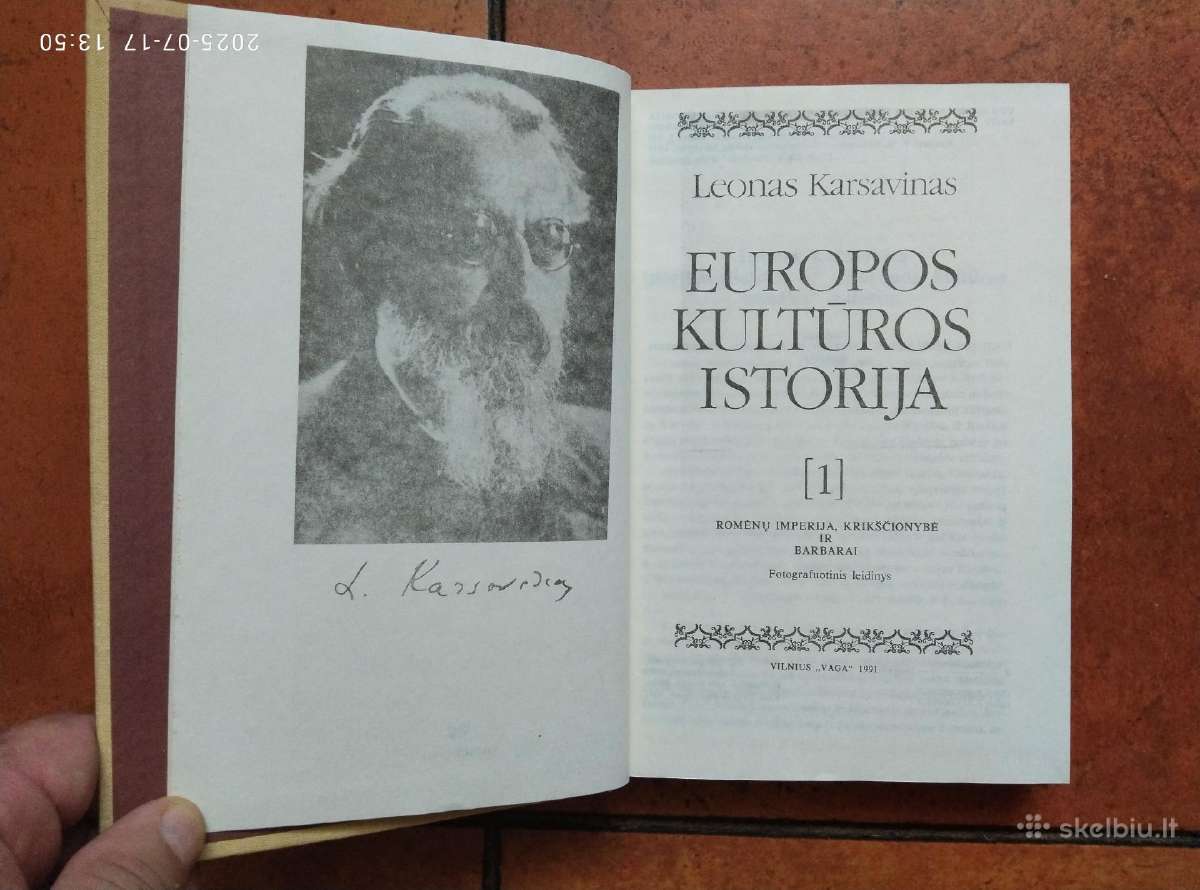 L. Karsavinas "Europos kultūros istorija" 1990 m. - nuotraukos Nr. 4
