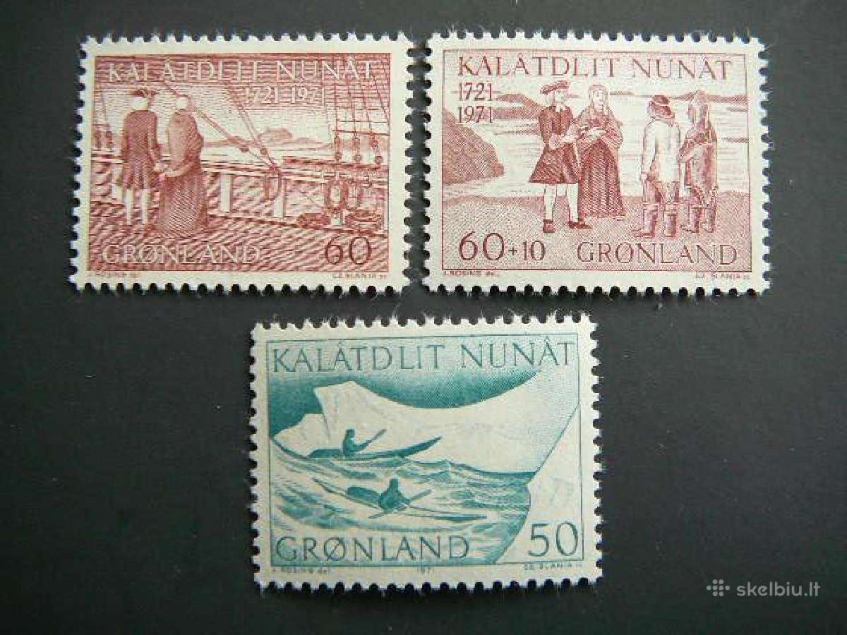 Burlaiviai Laivai Grenlandija 1971 svarus is77
