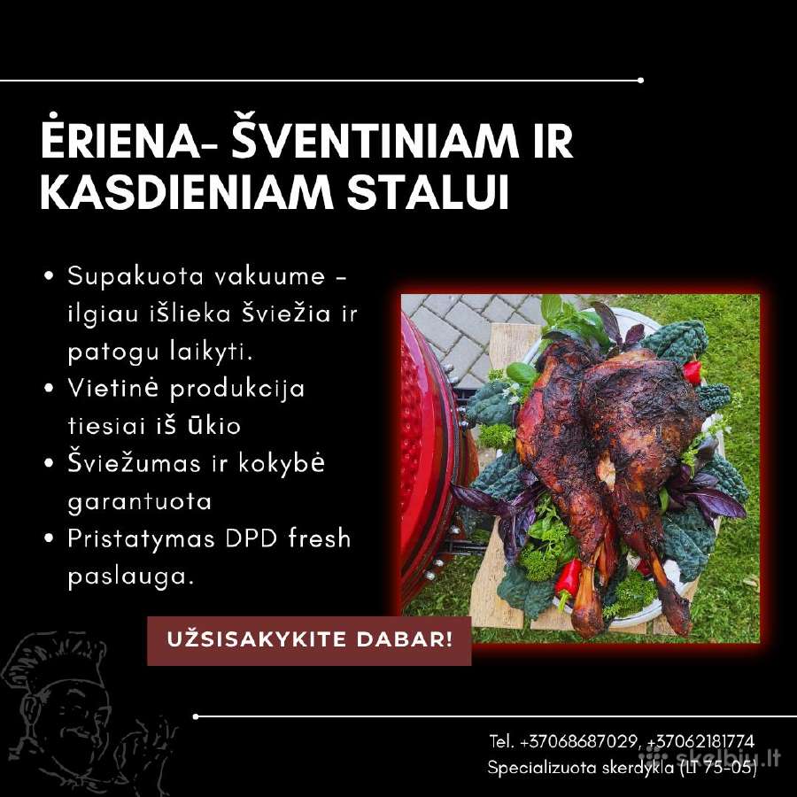 Šviežia vakuumuota ėriena ir š.rūkymo dešrelės. - nuotraukos Nr. 3
