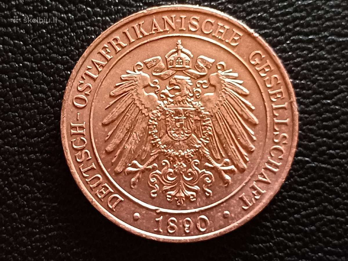 (22) 1 pesas 1890m. Vokietijos Rytų Afriką.