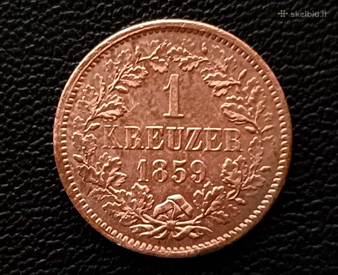 (20) 1 kreiceris 1859m. Badenas - nuotraukos Nr. 2