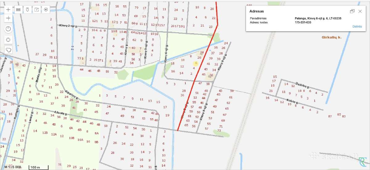 Palangoje, Klevų 8-ojoje g. – 6 parduodamas 19 arų