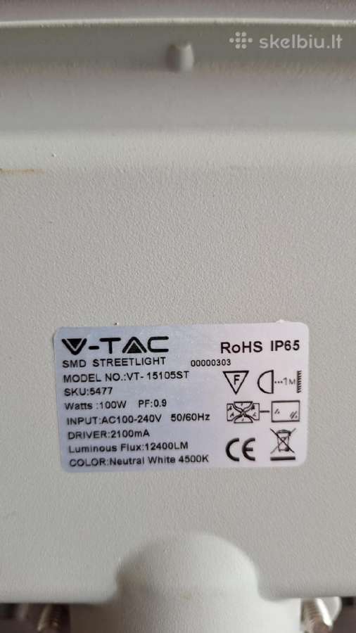 LED gatvės apšvietimo šviestuvas V-tac - nuotraukos Nr. 5