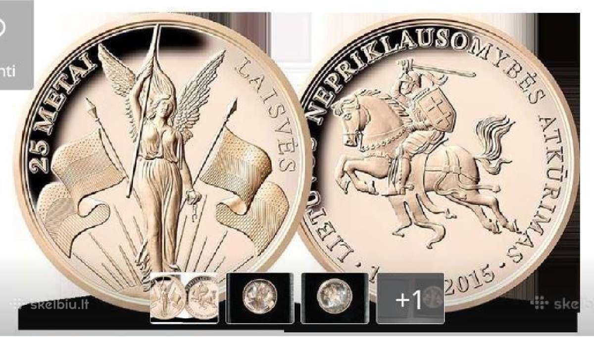 Lietuvos Nepriklausomybės atkūrimui 25 medalis - nuotraukos Nr. 3