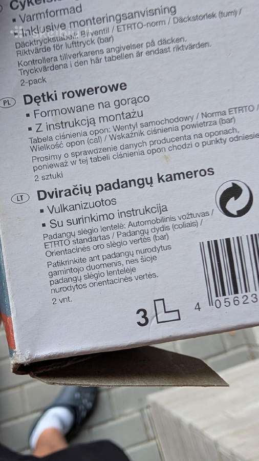 Dviračio padangų kameros 28" 2 vnt Naujos - nuotraukos Nr. 2