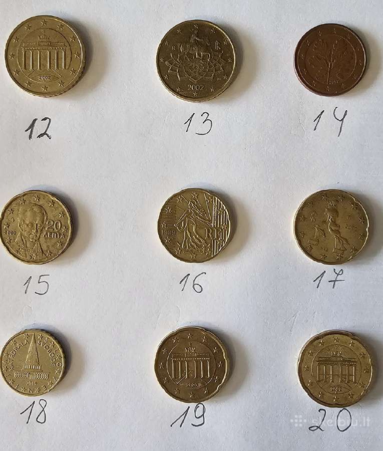 Įvairios monetos - Europos šalių - nuotraukos Nr. 3