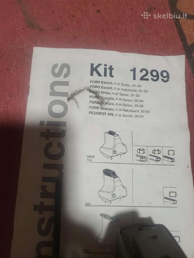 Thule 1299 kit tinka fordams ir peogeot s