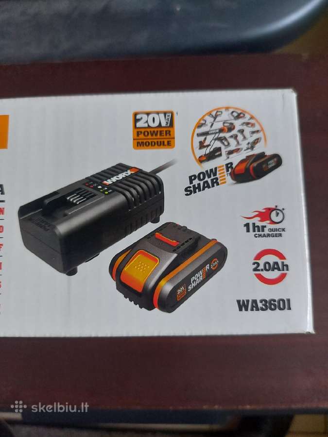 Worx 20v baterija - nuotraukos Nr. 4