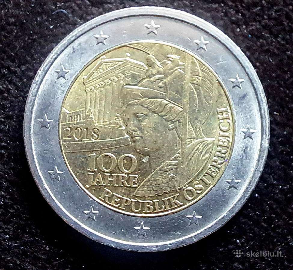 2€ eurai moneta 2018 Austrijos Respublikos 100 m - nuotraukos Nr. 2