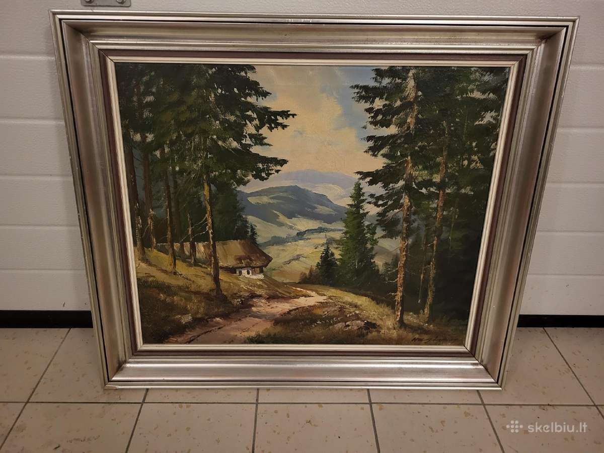 Paveikslas aukštame juodajame miške