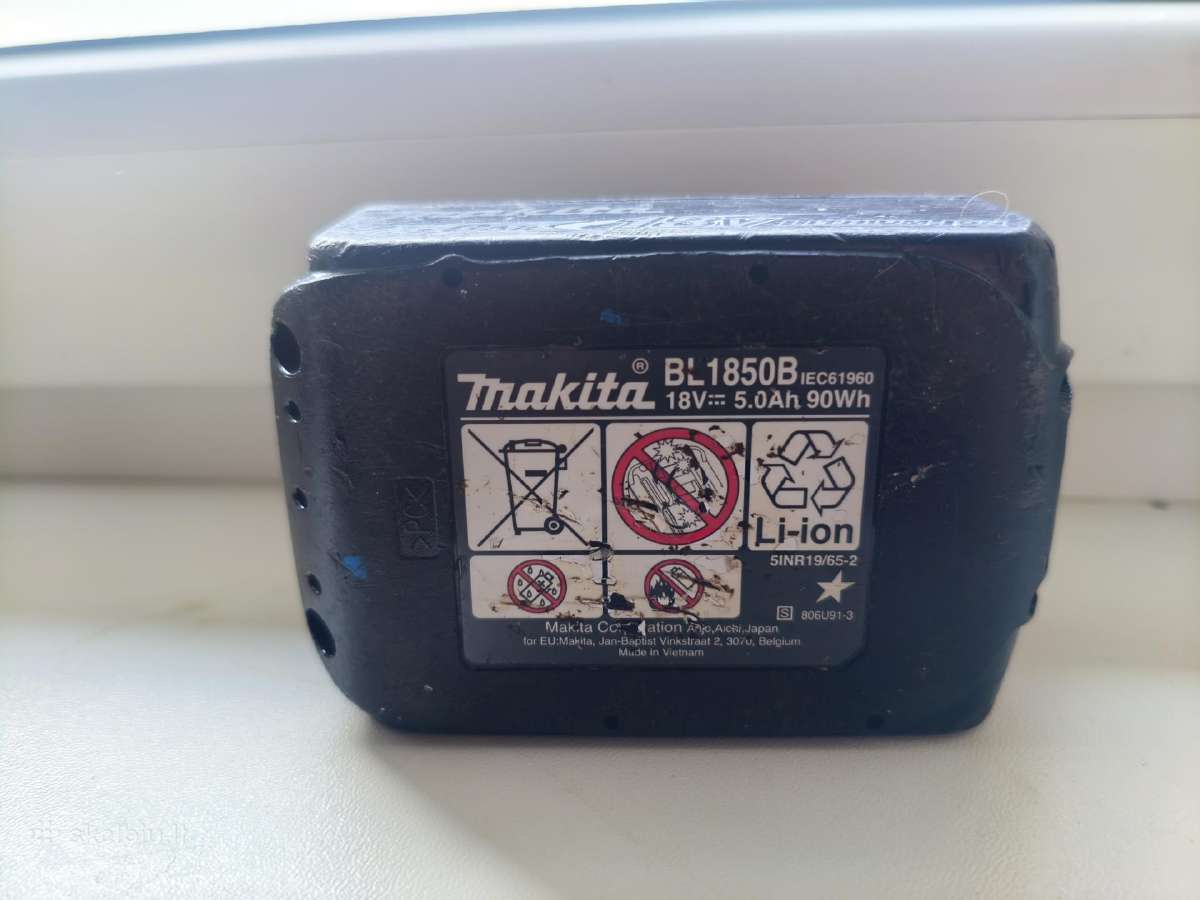 Naudoti,originalūs makita 18v akumuliatoriai - nuotraukos Nr. 3