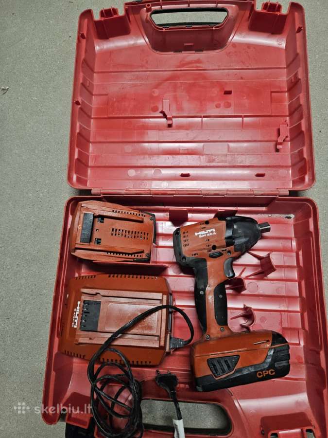 Hilti Suktukas + 2 Baterijos Ir Pakrovejas
