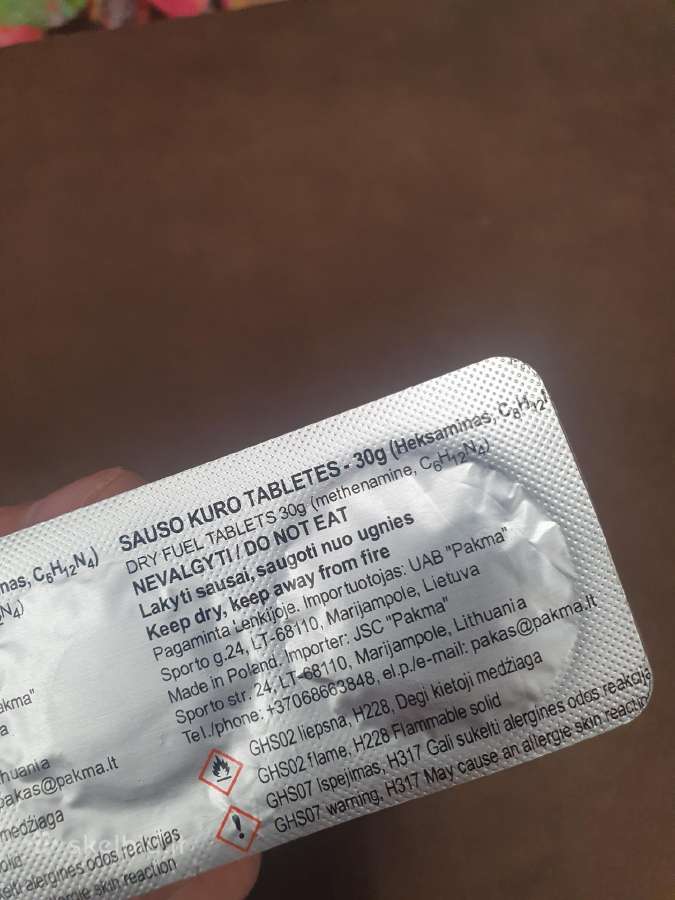 Sauso kuro tabletės - nuotraukos Nr. 3