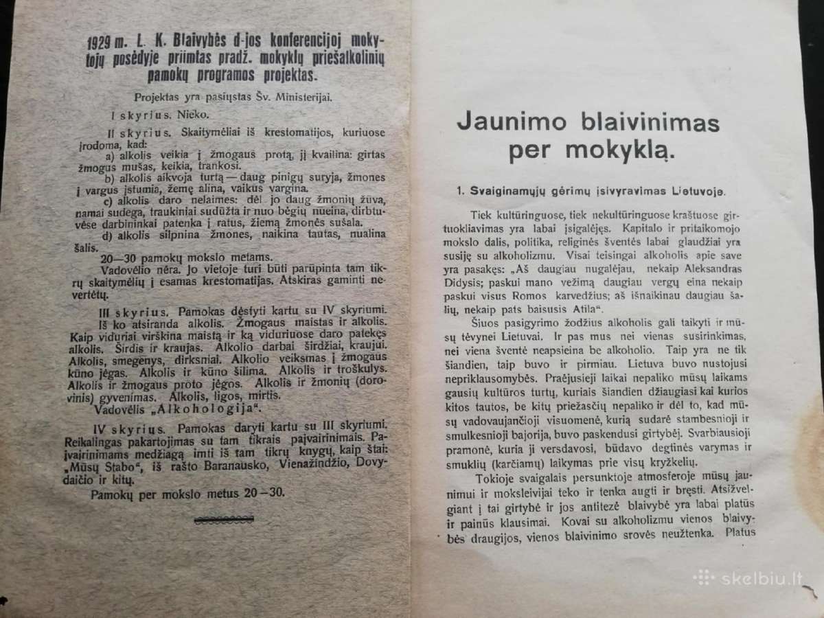 Jaunimo blaivinimas per mokykla.1931m - nuotraukos Nr. 2