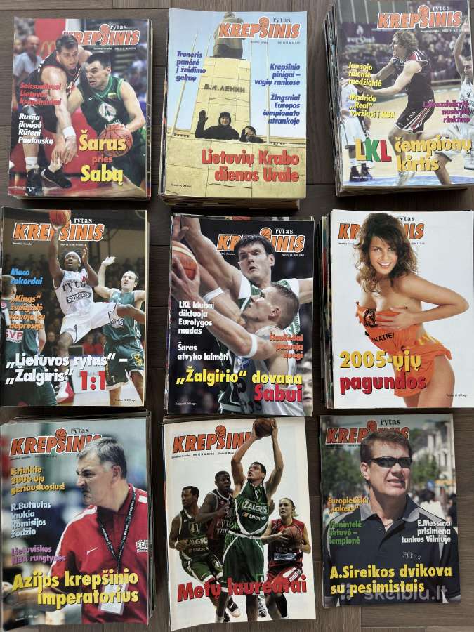 2000 - 2008 m žurnalai Krepšinis su plakatais