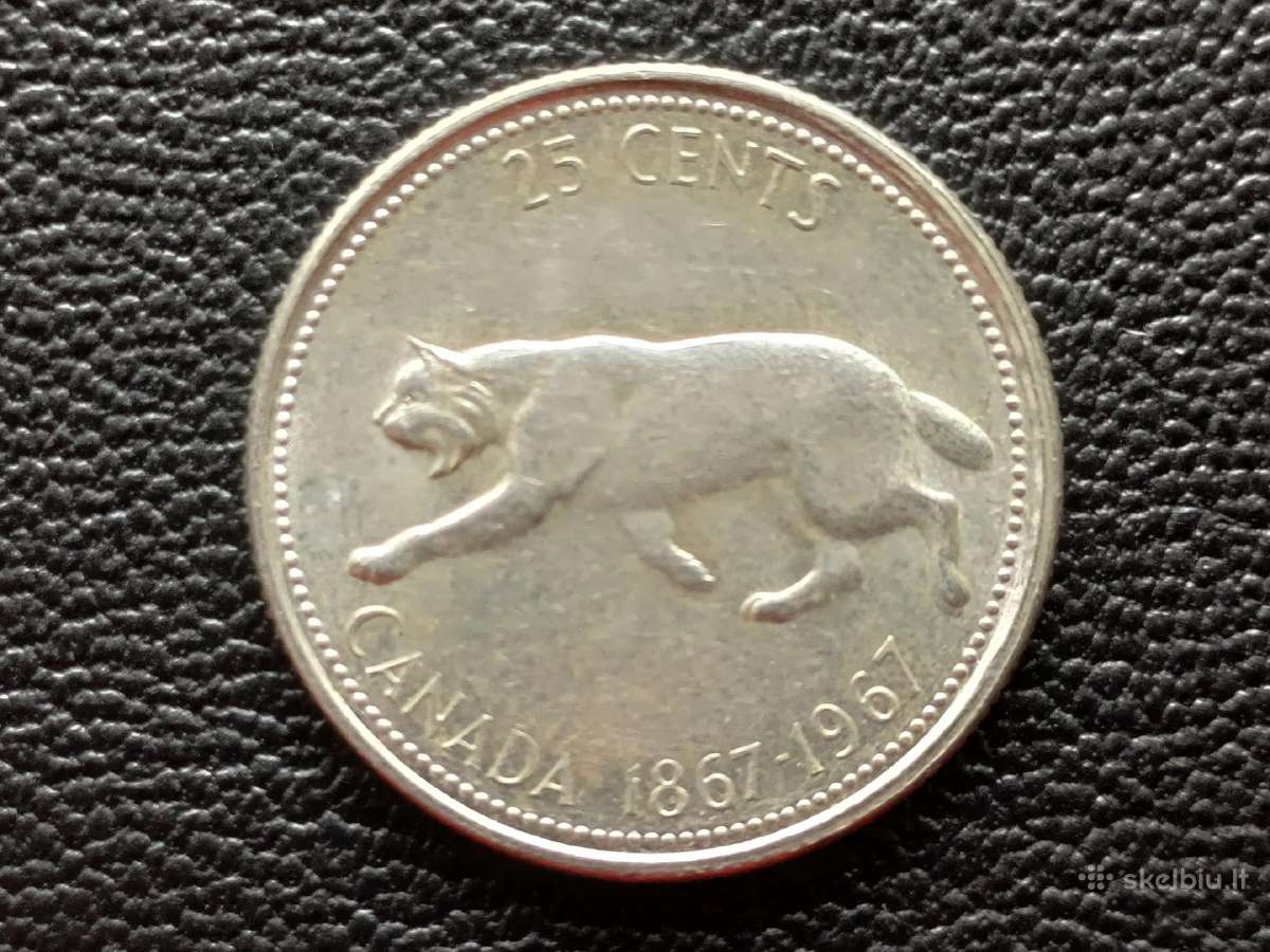 (25) 25 centai 1967m. Kanada sidabras