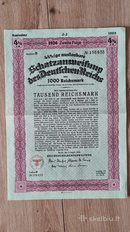 1936 metų obligacija