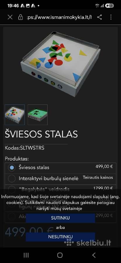 Šviesos stalas su antstaliu ir priedais - nuotraukos Nr. 14