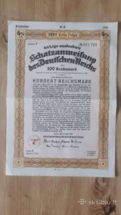 1937 metų obligacijos - nuotraukos Nr. 2