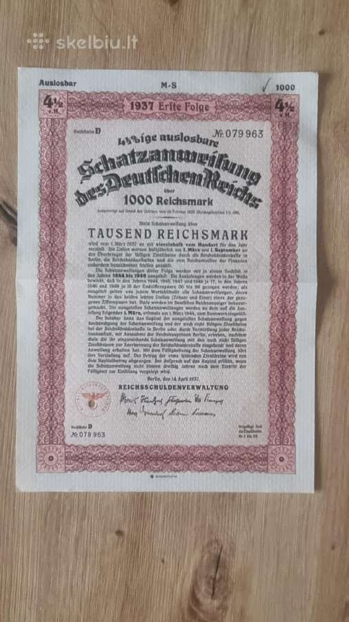 1937 metų obligacijos - nuotraukos Nr. 3