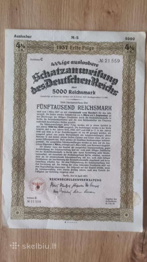 1937 metų obligacijos - nuotraukos Nr. 4