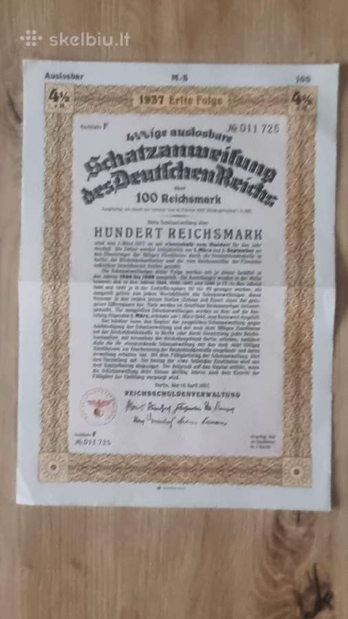 1937 metų obligacija