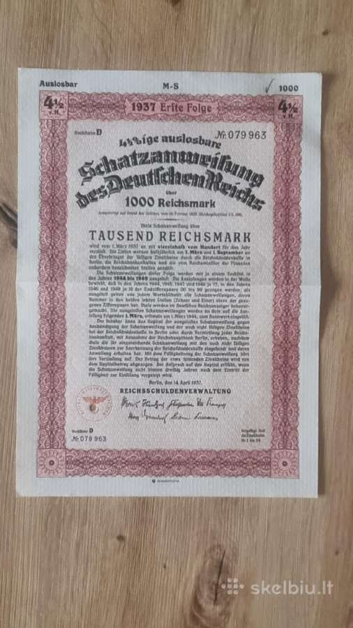 1937 metų obligacija