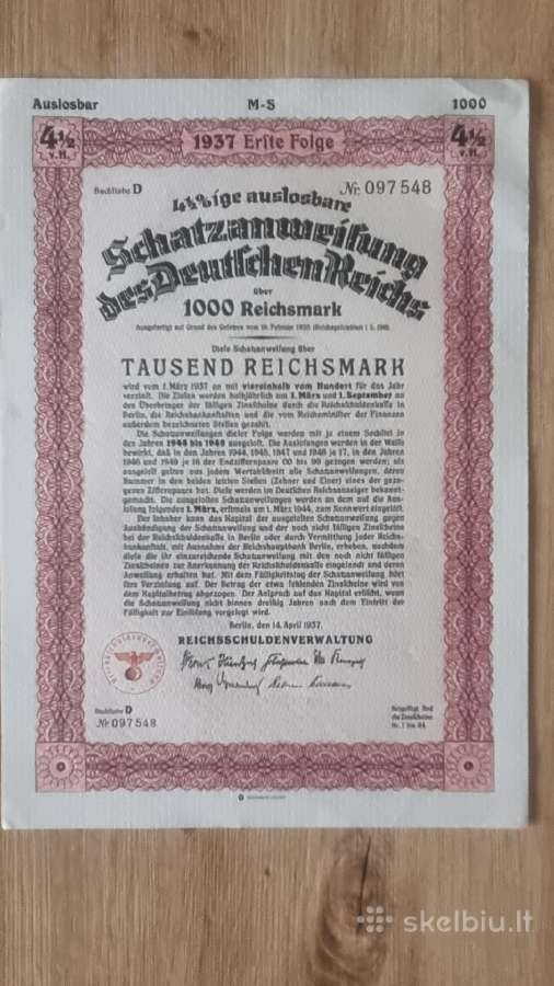 1937 metų obligacija