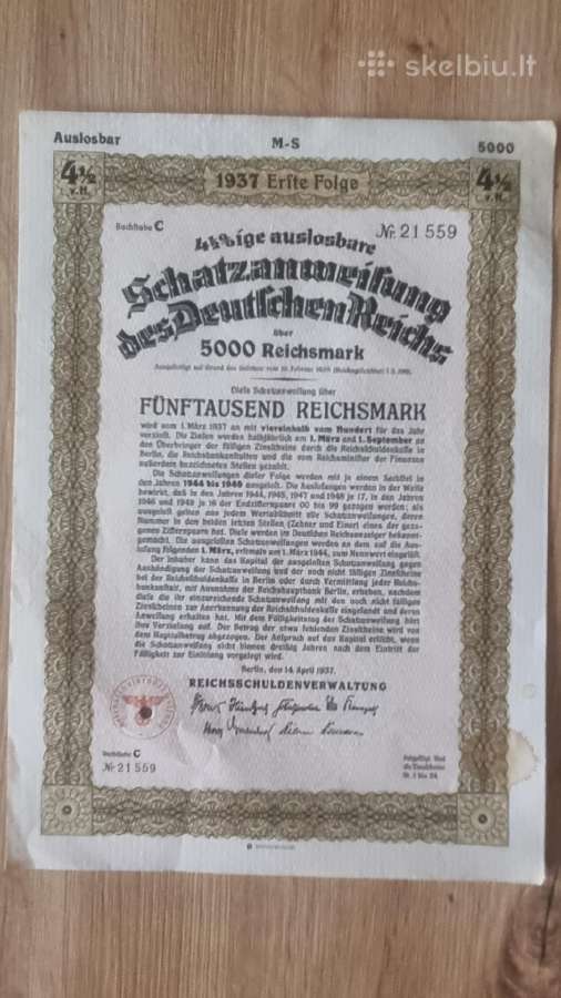 1937 metų obligacija