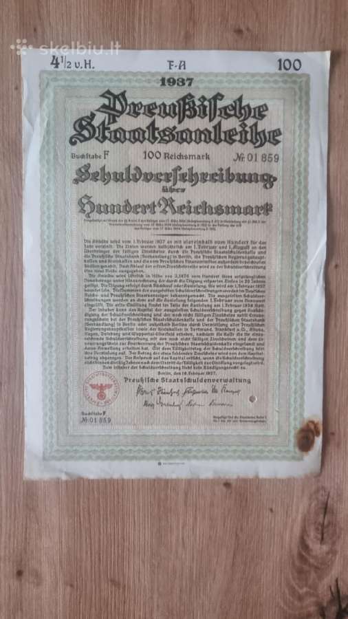 1937 metų obligacija