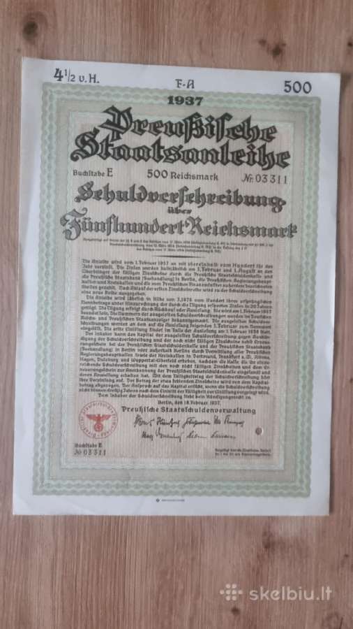 1937 metų obligacija