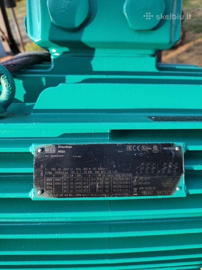 Parduodami 2 nauji elektros varikliai 22 Kw, Weg - nuotraukos Nr. 6