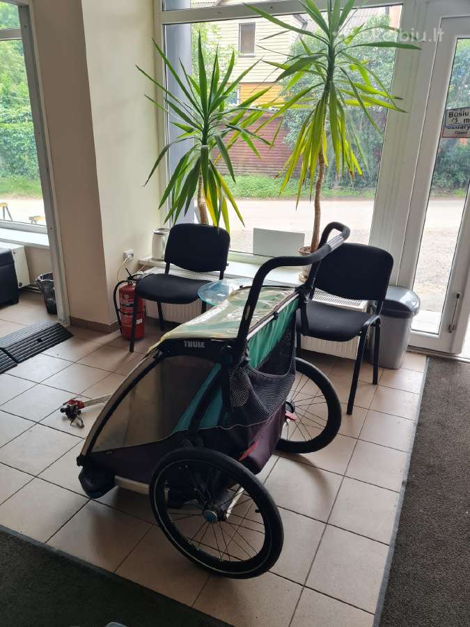 Thule priekabėlė dviems vaikams. - nuotraukos Nr. 2