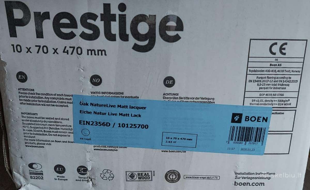 30 kv m Boen Prestige A(1) parketas be šakų - nuotraukos Nr. 3