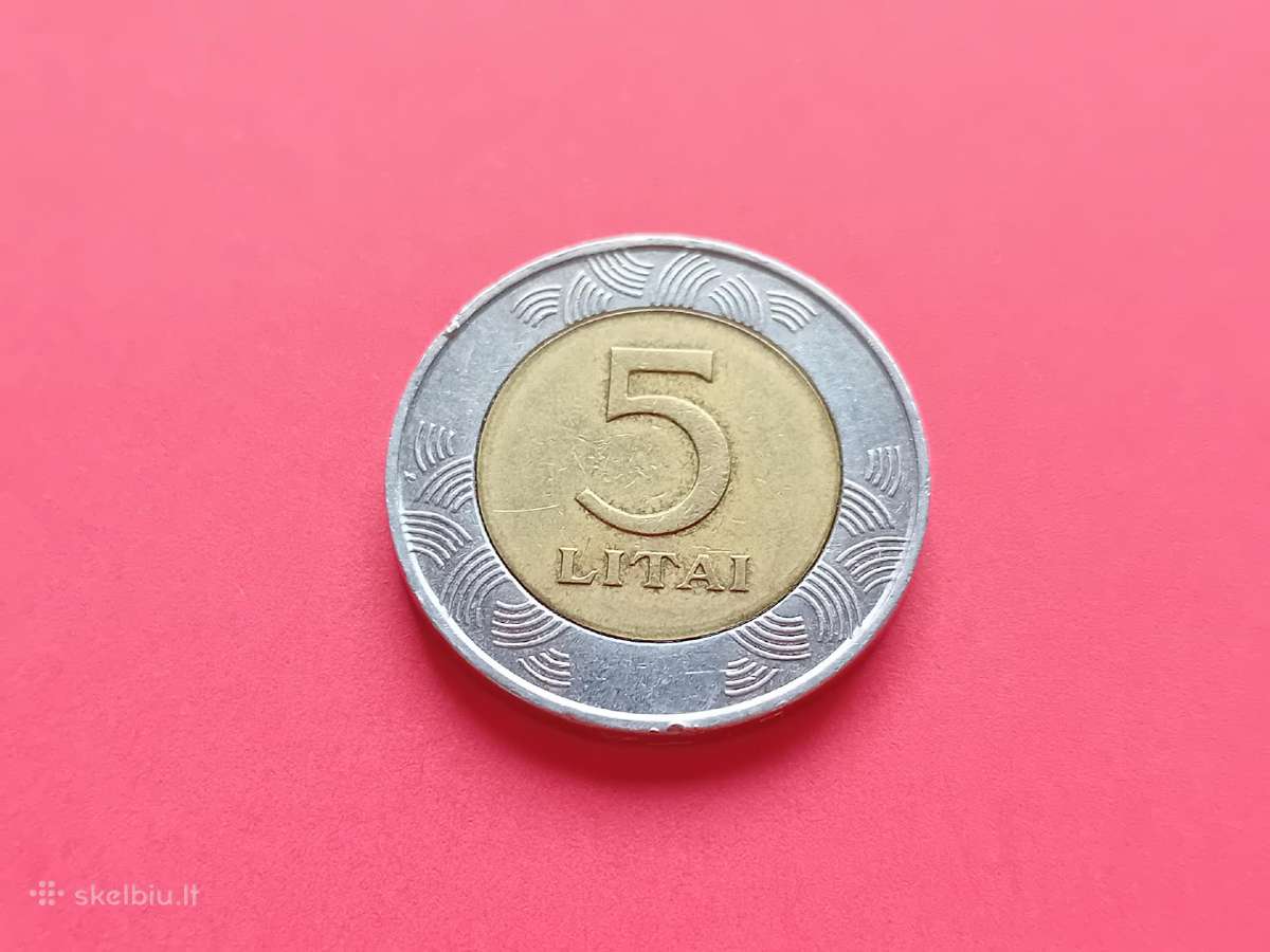 1999 metų 5 litai su broku * - nuotraukos Nr. 3