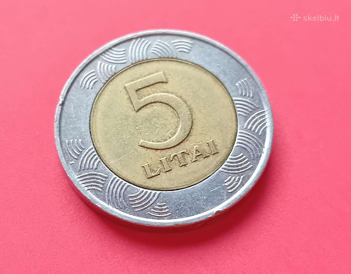 1999 metų 5 litai su broku *